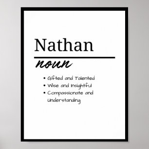 Nathan, Pojke Personligt Namn Definition Poster