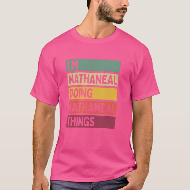 Nathaneal Doing Nathaneal Sak Funny Persona T Shirt (Framsida)