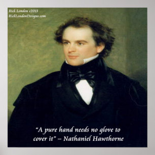 Nathaniel Hawthorne Pure Händer Wisdom Quote Poste Poster