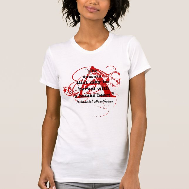 Nathaniel Hawthorne Secrets citat scarlet brev Tee (Framsida)