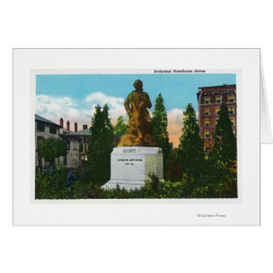 Nathaniel Hawthorne Statue View Hälsningskort