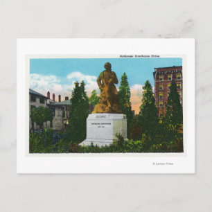 Nathaniel Hawthorne Statue View Vykort