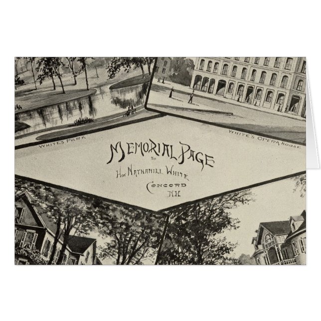 Nathaniel White-minnessida Hälsningskort (Framsidan Horizontal)