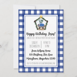 Natif Grattis på födelsedagen Jesus Party Tack Kort