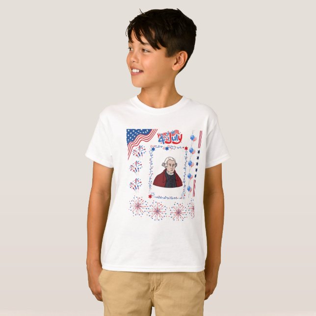Nation of Lights Celebration vit T Shirt (Hel framsida)
