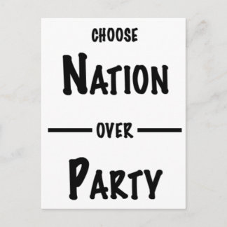 Nation över Party-presentsamlingen Inbjudan Vykort