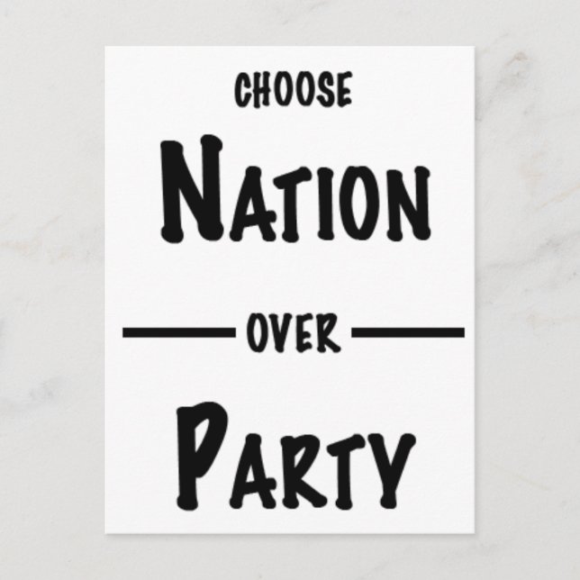 Nation över Party-presentsamlingen Inbjudan Vykort (Framsida)