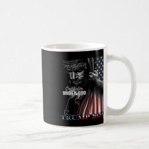 Nation under Gud Trump 2024 Guds amerikanska Flagg Kaffemugg
