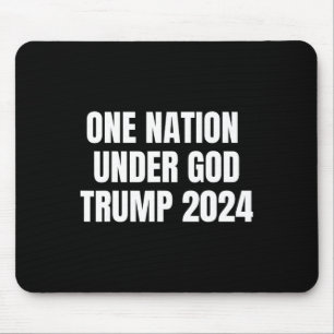 Nation under Gud Trump 2024 Guds amerikanska Flagg Musmatta