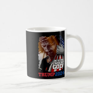Nation under Guds president Trump 2024 America Chr Kaffemugg