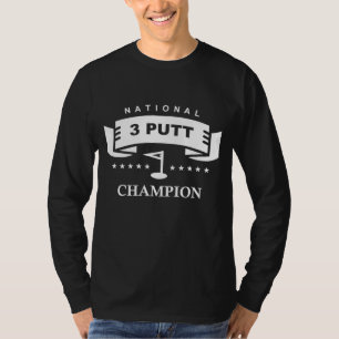 National 3 putt champion lustig golf t shirt