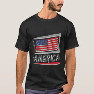 National America Flagga T Shirt