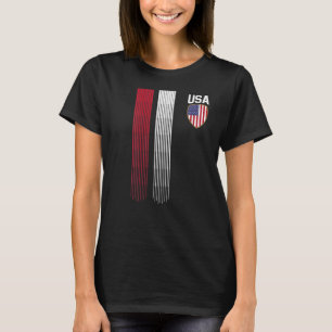 National America Flagga USA American Football Fläk T Shirt