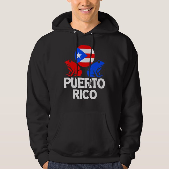 National Animal Puerto Rico Puerto Rican Boricua P Hoodie (Framsida)