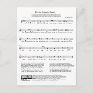 National Anthem Music Lakan, stjärnspridd banderol Vykort