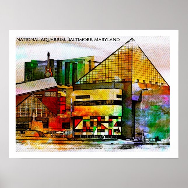 National Aquarium Baltimore — Stained Glass Pop Poster (Framsidan)