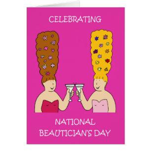 National Beautician's Day 26 juni Hälsningskort