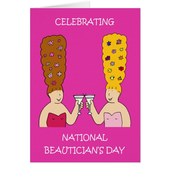 National Beautician's Day 26 juni Hälsningskort (Framsidan)