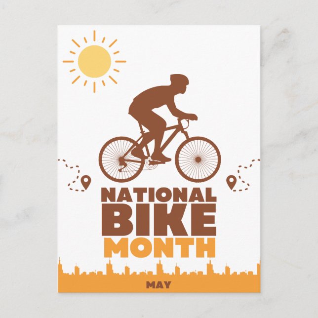 National Bike Month Vykort (Framsida)