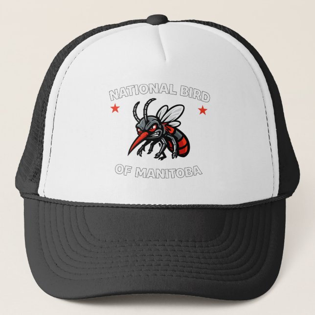 National Bird of Manitoba Funny Mosquito Hat Keps (Framsida)