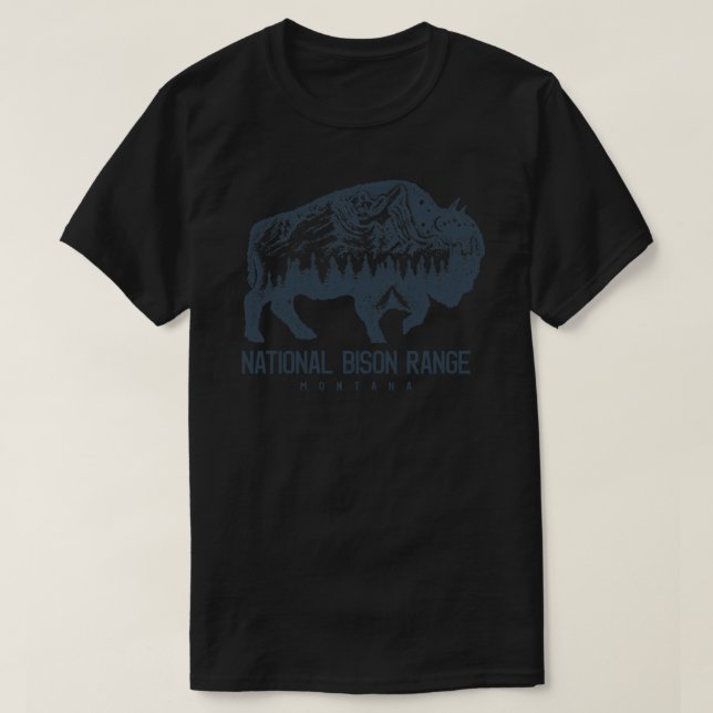 National Bison Range Montana Bison Buffalo Tee Cap (Design framsida)
