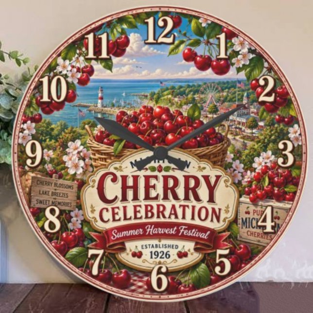 National Cherry Festival Michigan Cherry  Stor Klocka (Skapare uppladdad)