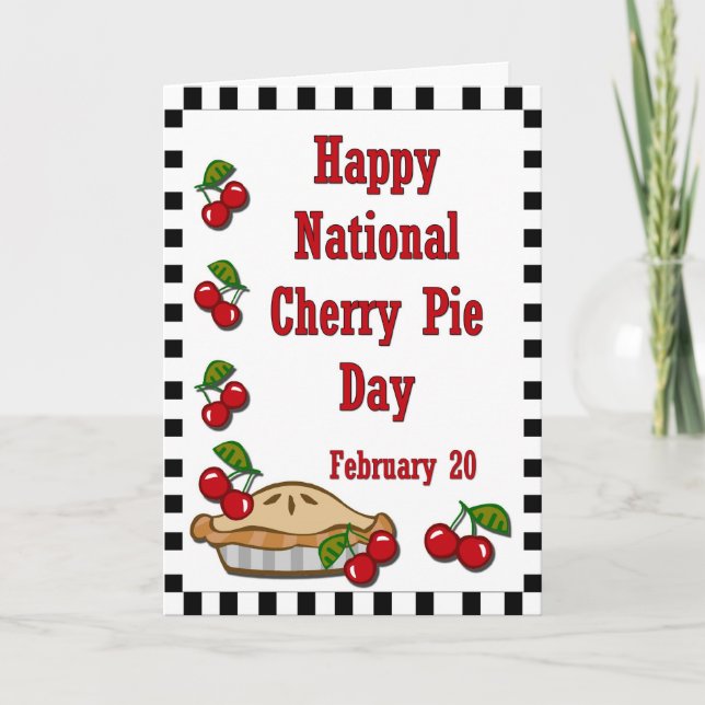 National Cherry Pie Day 20 februari Kort (Framsida)
