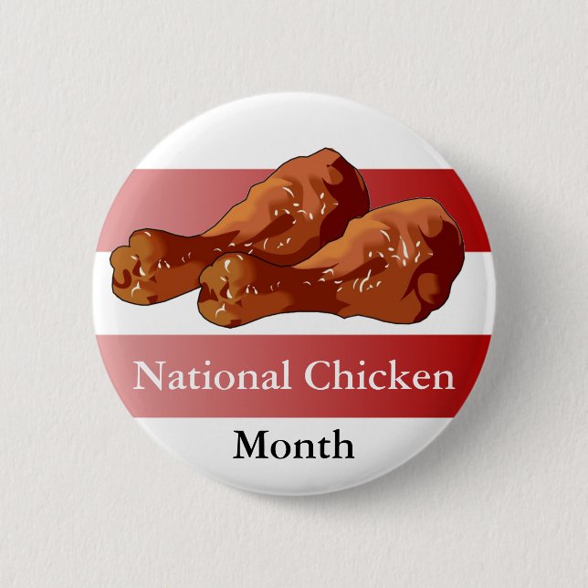 National Chicken Month, stekt kyckling Knapp (Framsida)