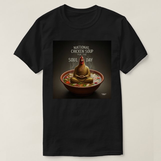 National Chicken Soppa för Soul Day T Shirt (Design framsida)