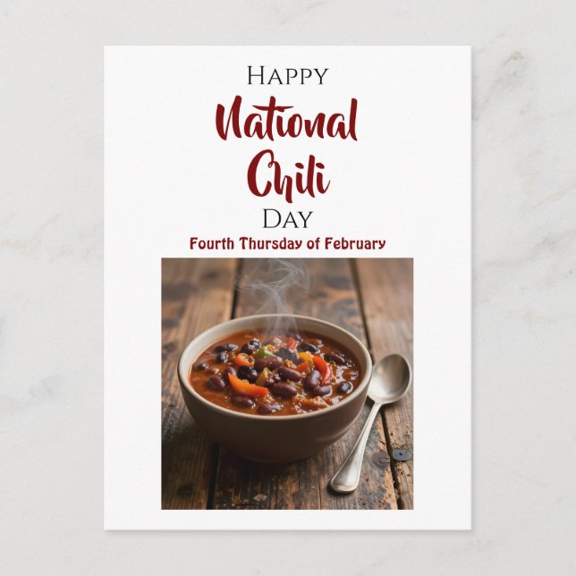 National Chili Day | Fourth Thursday of February Vykort (Framsida)