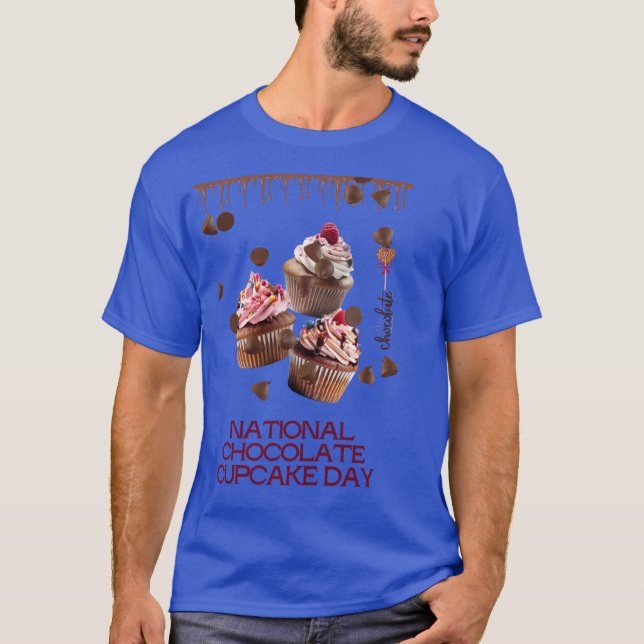 National Chocolat Cupcake classique T Shirt (Framsida)