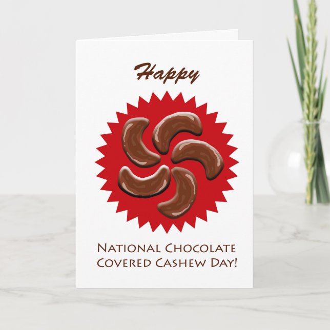 National Chocolate Covered Cashew Day, Nöt Kort (Framsida)