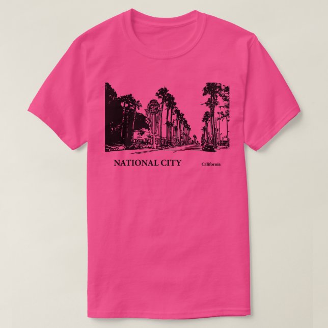 National City California TShirt 2 T Shirt (Design framsida)
