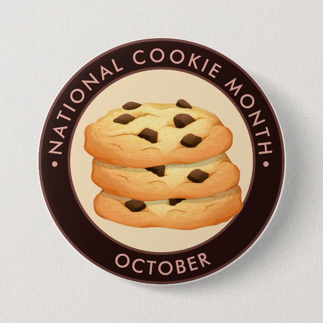 National Cookie Month, choklad chip-kakor Knapp (Framsida)