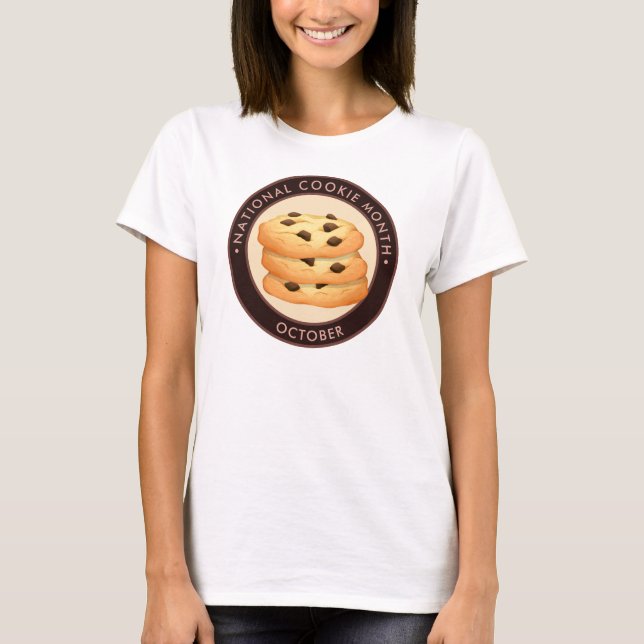 National Cookie Month, choklad chip-kakor T Shirt (Framsida)