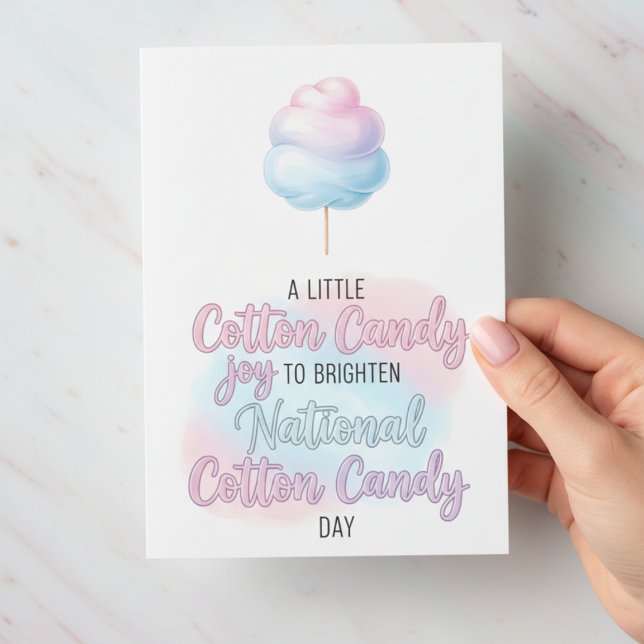 National Cotton Candy Day Tack Kort (Skapare uppladdad)