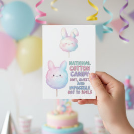 National Cotton Candy Day Tack Kort