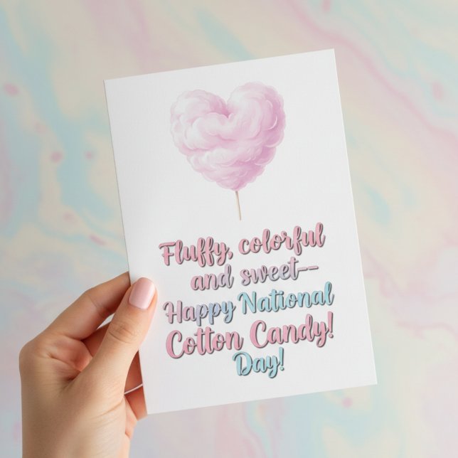 National Cotton Candy Day Tack Kort (Skapare uppladdad)