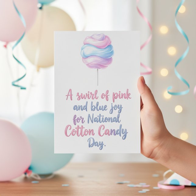 National Cotton Candy Day Tack Kort (Skapare uppladdad)