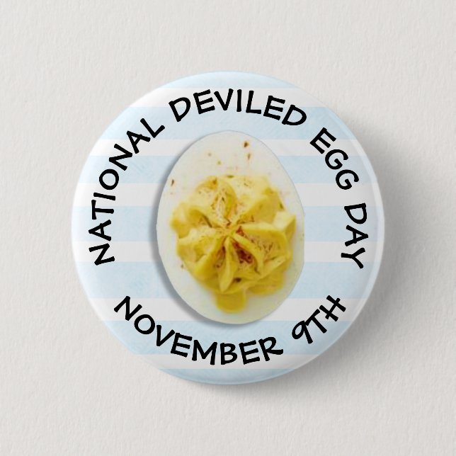 National Devilt Egg Day Food Helgdag Knapp (Framsida)