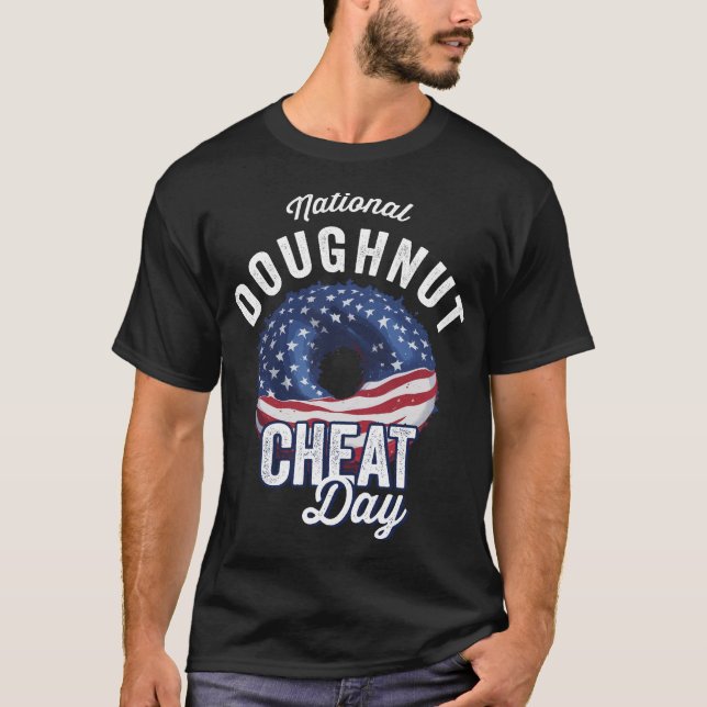 National Doughnut CvärmeDay Funny T-Shirt (Framsida)