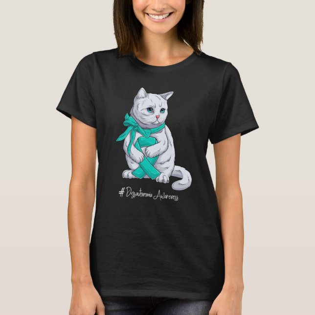 National Dysautonomia Awareness Month Teal Ribbon  T Shirt (Framsida)