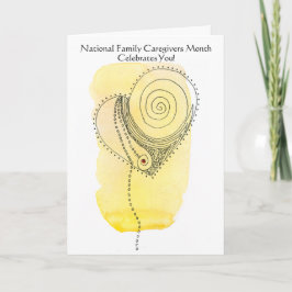 National Family Caregiver Month Gult Heart Tack Kort