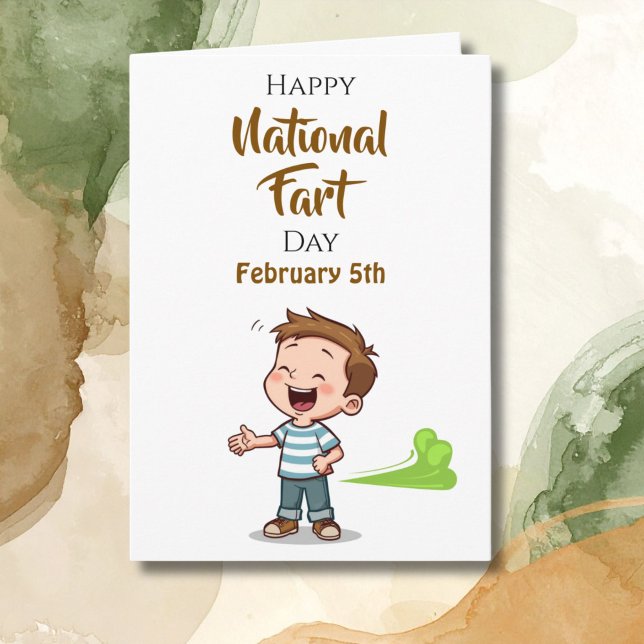 National Fart Day | February 5th Funny Holiday Kort (Skapare uppladdad)
