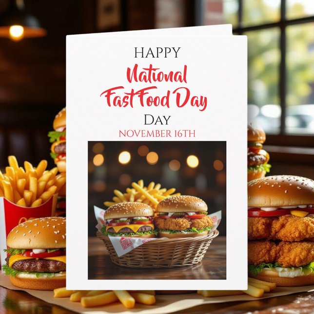 National Fast Food Day | 16 november Kort (Skapare uppladdad)