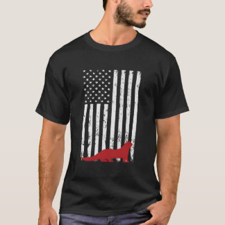 National Ferret Day 4Th July Usa Flag Ferret T Shirt