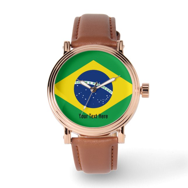 National flag of Brazil Armbandsur (Framsida)