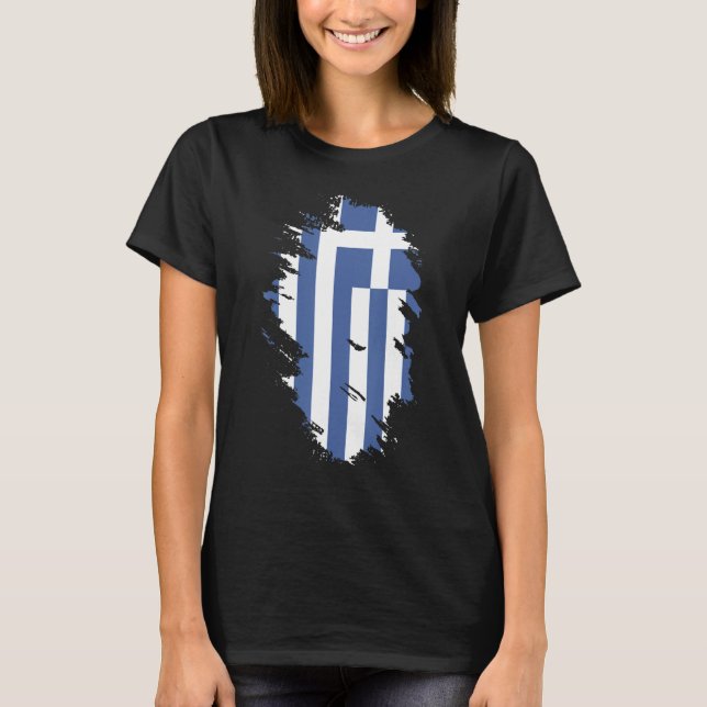 National Flag of Greece souvenir  for men women 5 T Shirt (Framsida)