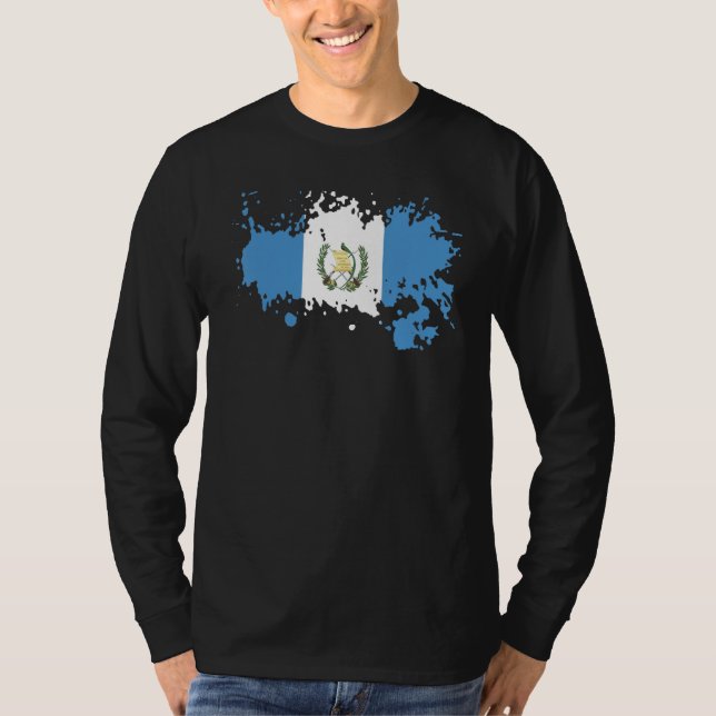 National Flag of Guatemala souvenir  for men women T Shirt (Framsida)
