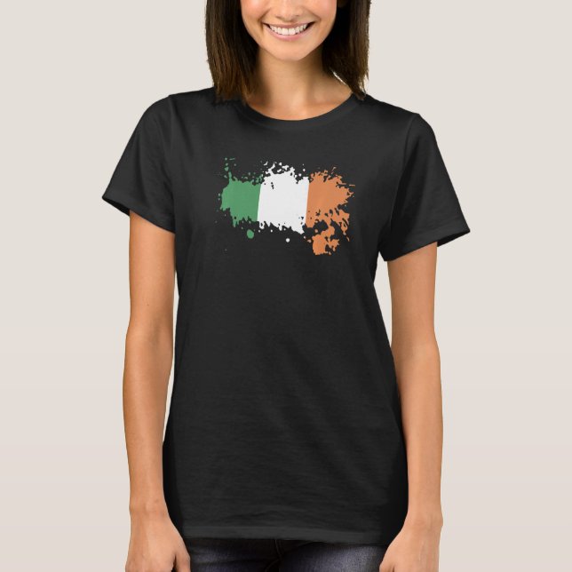 National Flag of Ireland souvenir  for men women   T Shirt (Framsida)